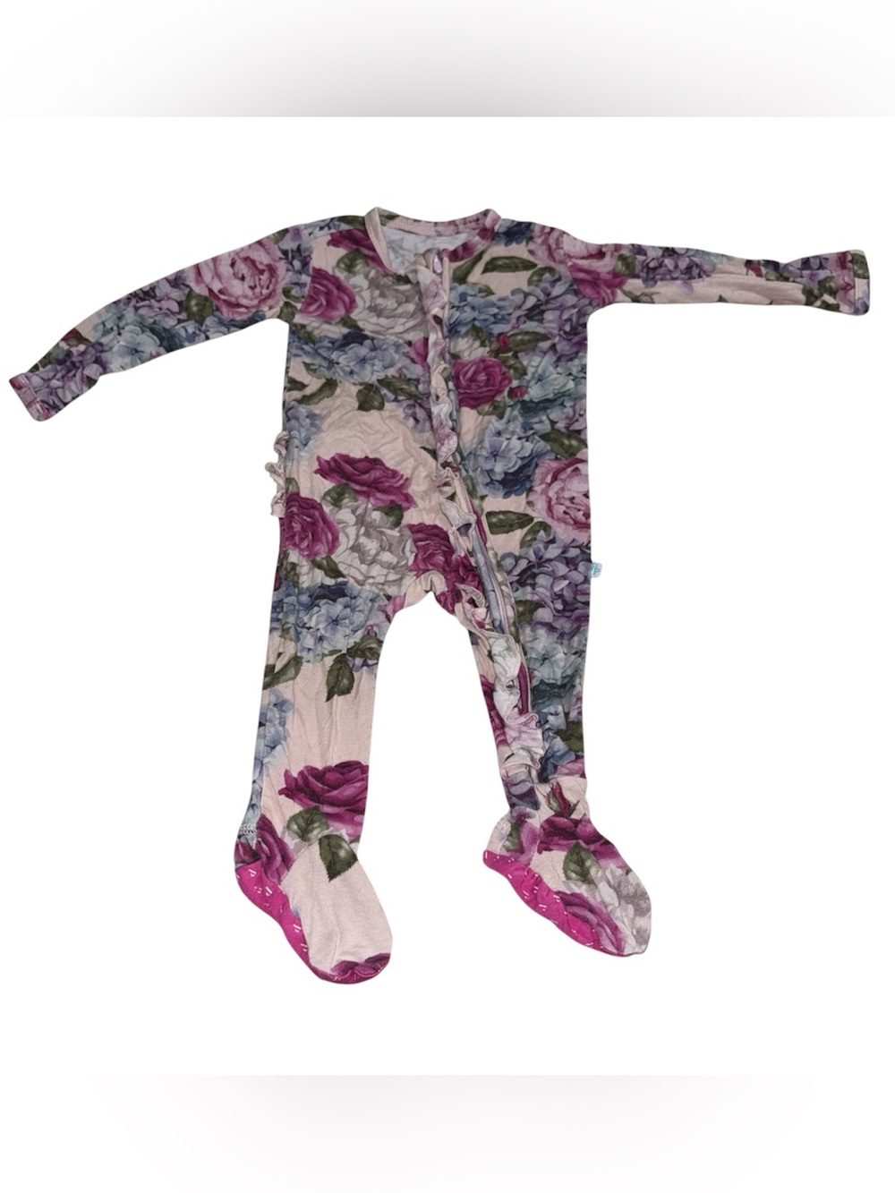 Posh Peanut OG Hydrangea Floral Print Footie